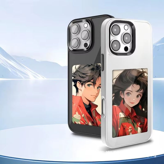 NFC 16Promax Iphone Case E-Ink Screen Four Colors Image Transmission for Iphone 15 14 13 Pro Max DIY Cases Battery Free
